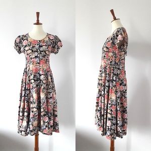 1990s Vintage Floral Dress